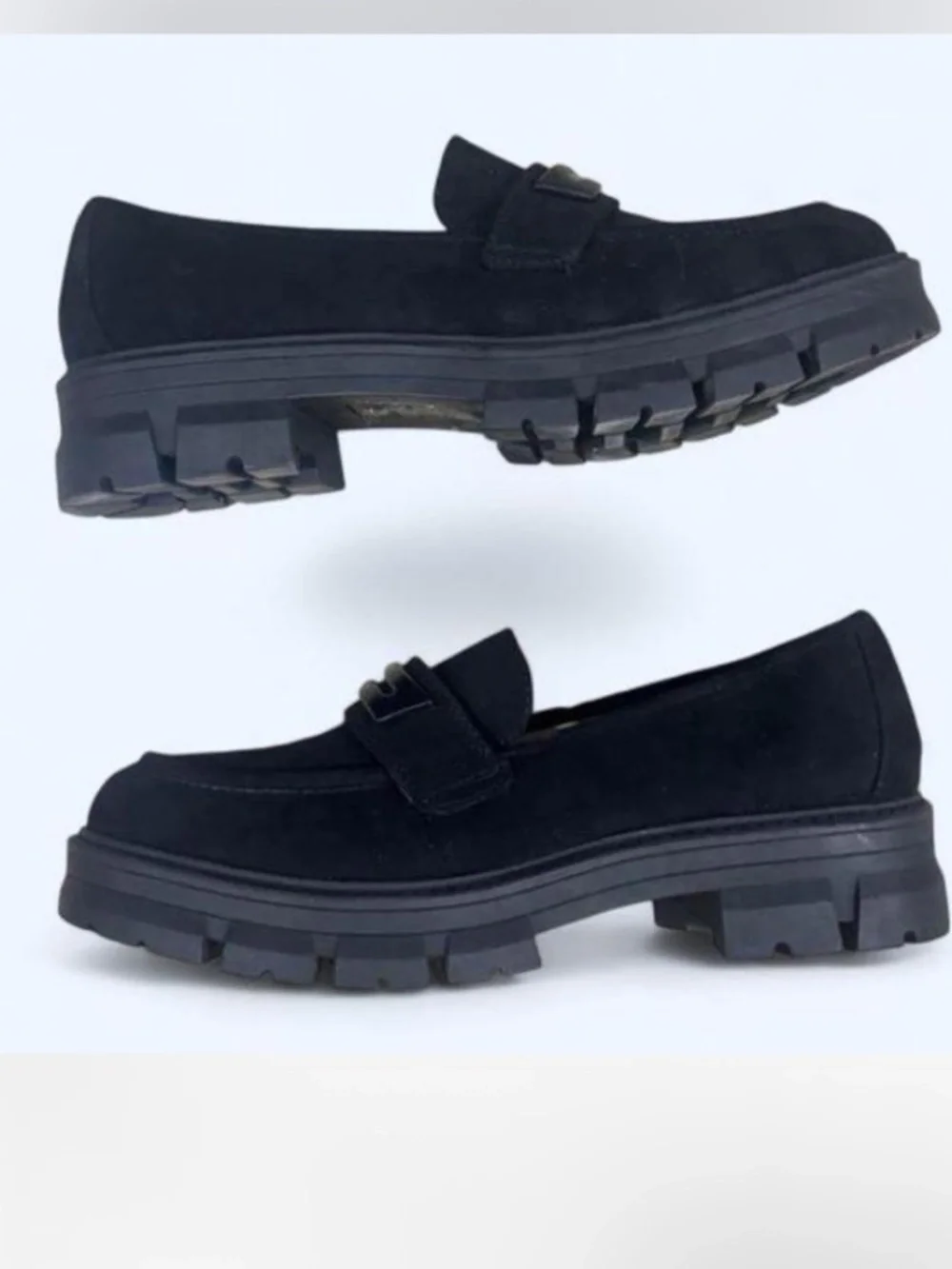black suede like loafers platform preppy wonderly belk 8 fall
